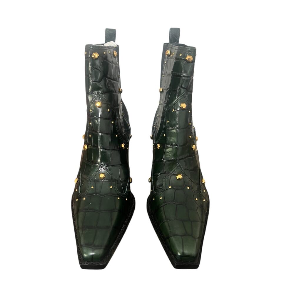 New! Vince Camuto Gold Studded Norley Western Booties - Size 7 (MSRP $189) - Picture 3 of 8